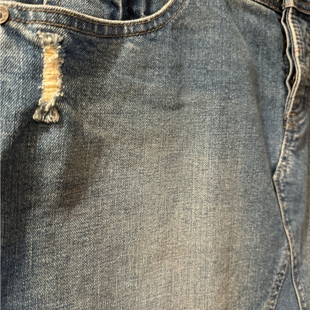 NWT Billabong Distressed Low Rise Denim Mini Skirt Juniors - Picture 7 of 8